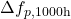 \Delta f_{p,1000\text{h}