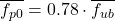 \overline{f_{p0}}=0.78\cdot\overline{f_{ub}}